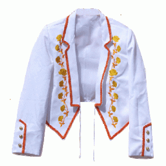 veste espagnole brodée blanche