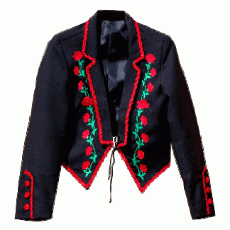 veste espagnole brodée noire